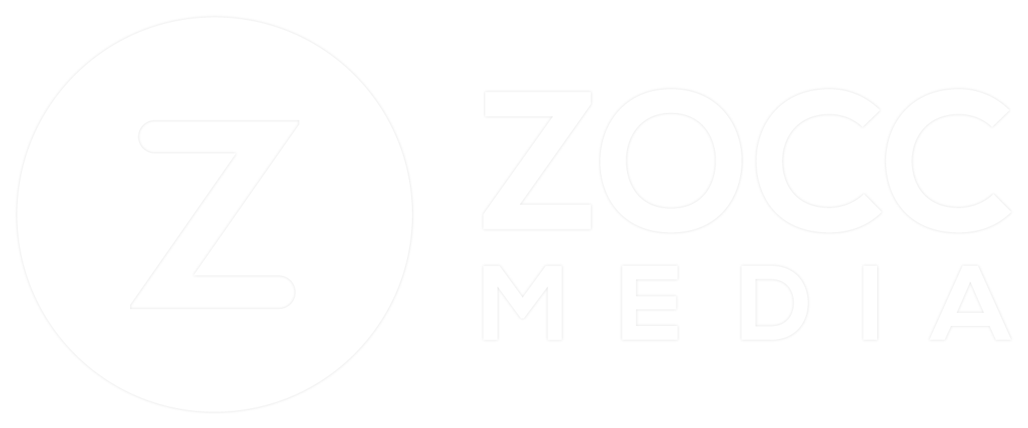 Zocc Media Primary Logo White